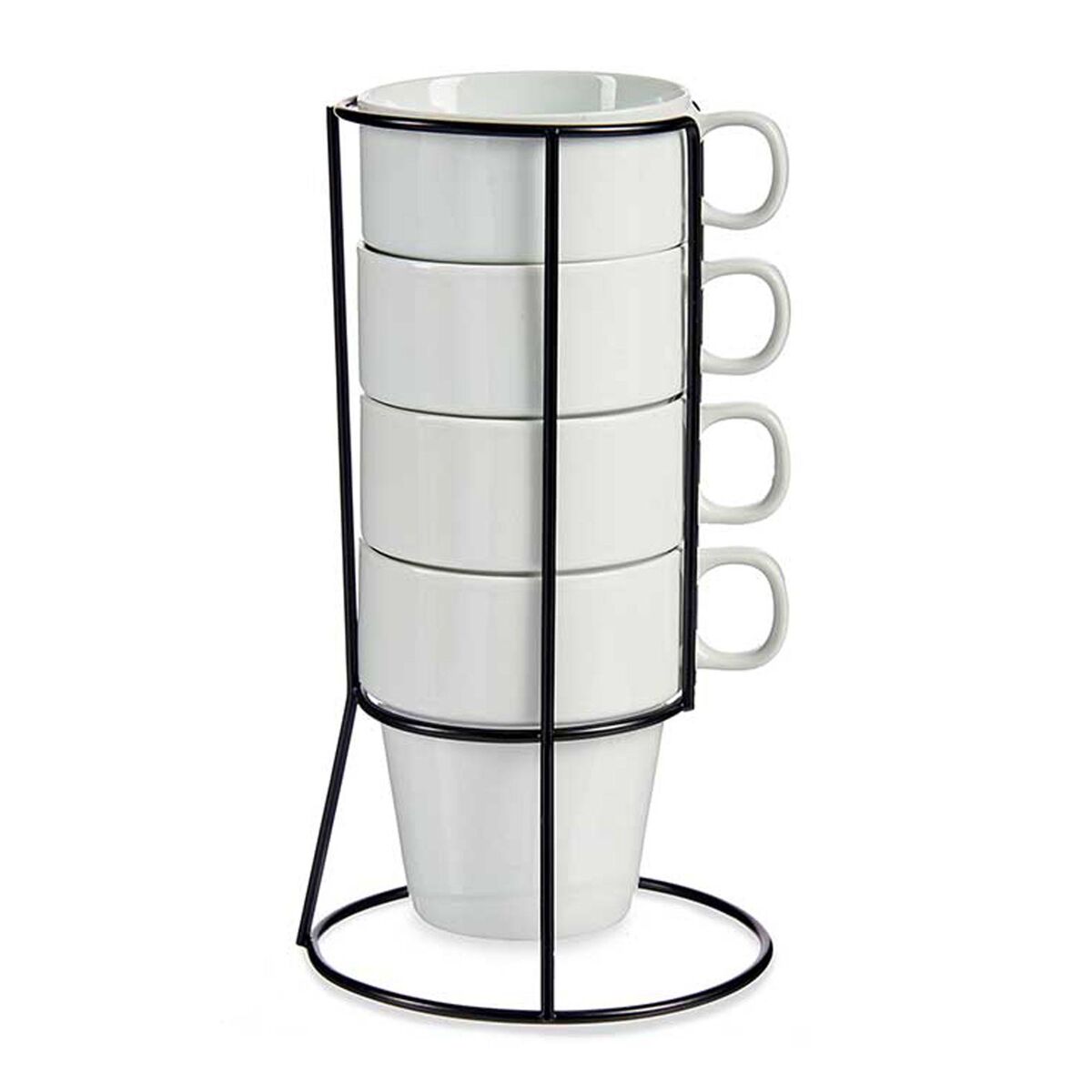 Conjunto de 4 copos empilháveis ​​+ prateleira coleção VESSIA