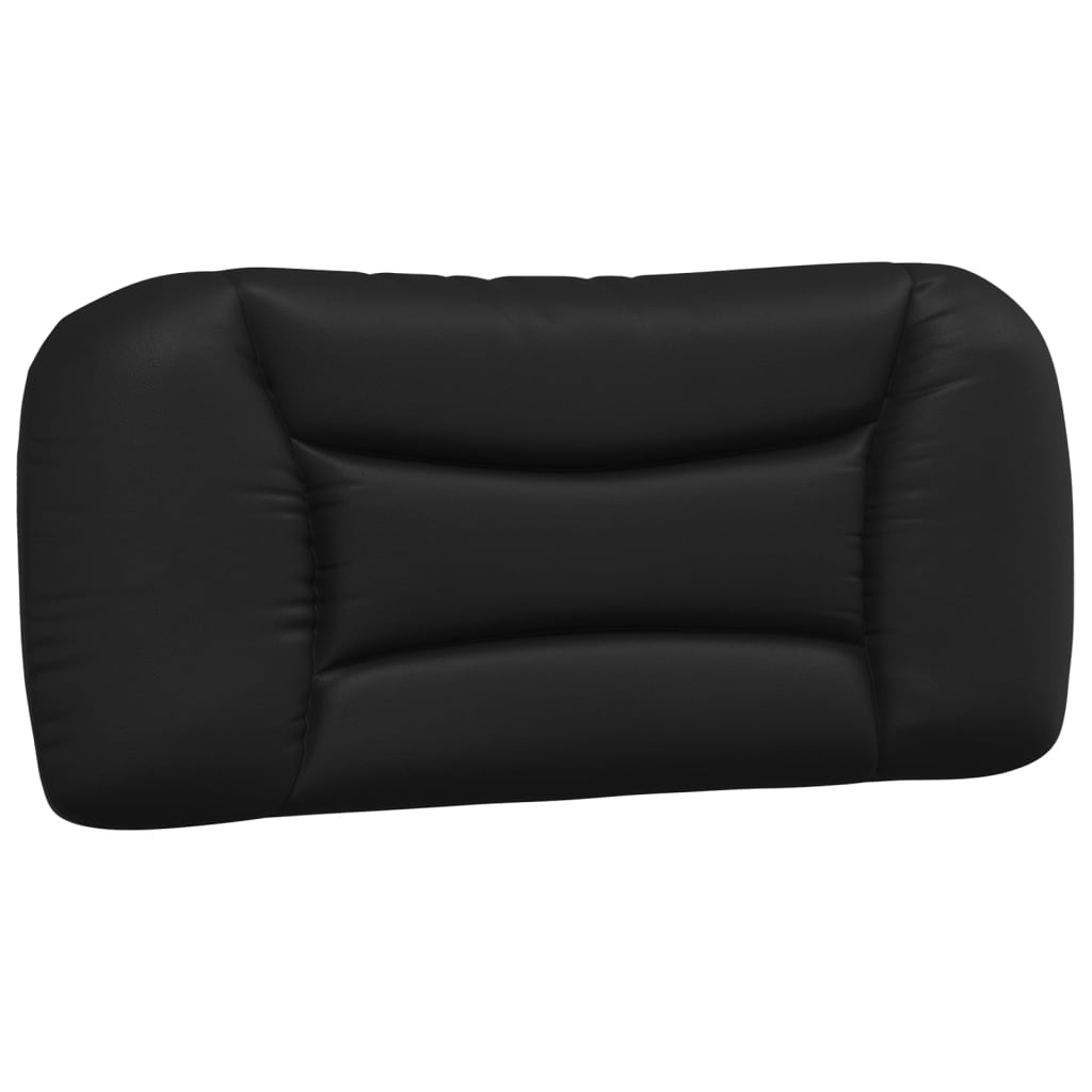 Vidaxl almofadão de cabeceira hvar 90 cm couro artificial preto