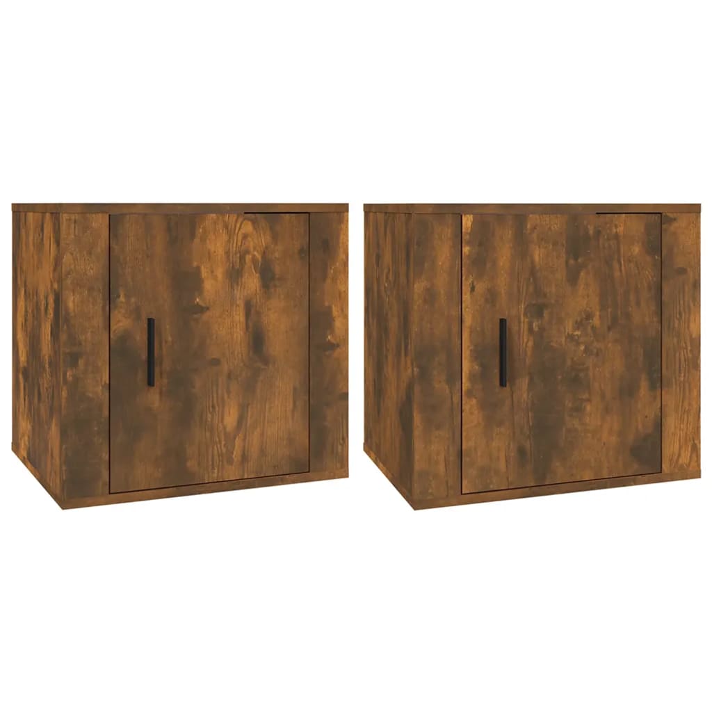 Vidaxl mesas de cabeceira 2 pcs 50x39x47 cm cor carvalho fumado