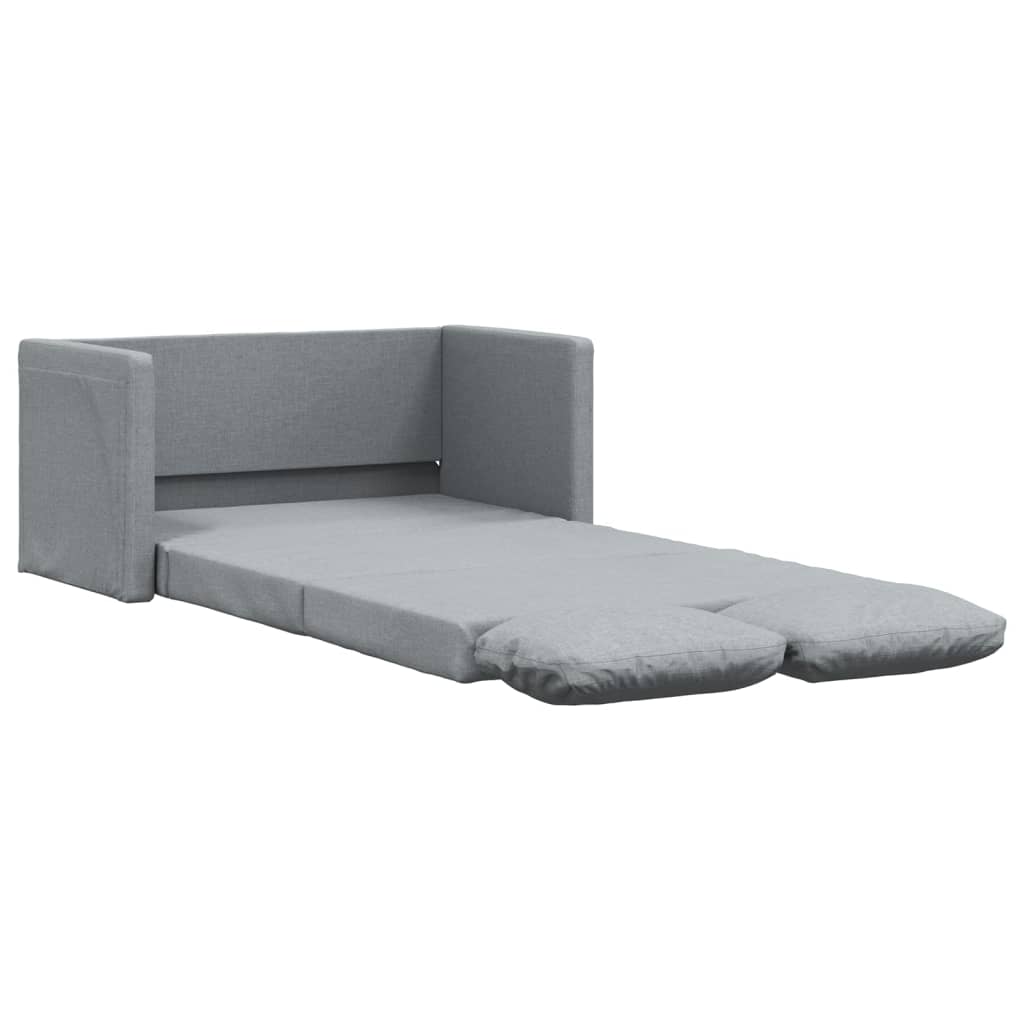 Vidaxl sofá-cama sem pés 112x174x55 cm tecido cinzento-claro