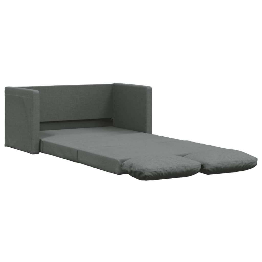 Vidaxl sofá-cama sem pés 112x174x55 cm tecido cinzento-escuro
