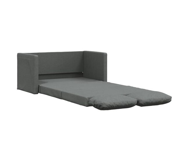 Vidaxl sofá-cama sem pés 112x174x55 cm tecido cinzento-escuro