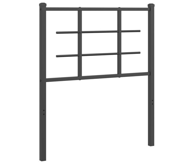 Vidaxl cabeceira de cama 75 cm metal preto