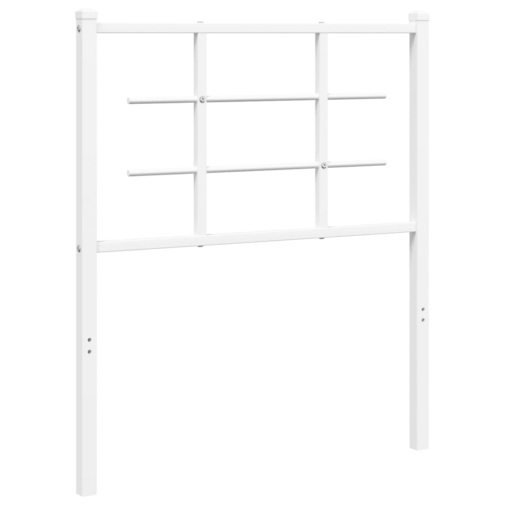 Vidaxl cabeceira de cama 75 cm metal branco