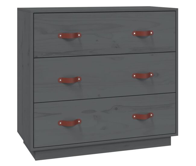 Vidaxl mesa consola 80x40x75 cm madeira de pinho maciça cinza