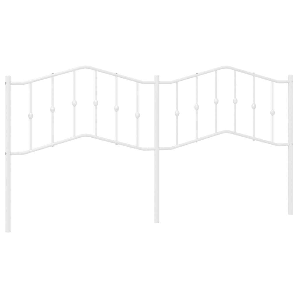 Vidaxl cabeceira de cama 193 cm metal branco