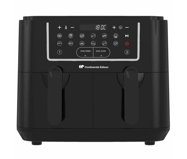 Fritadeira sem óleo continental edison preto 2400 w 9 l