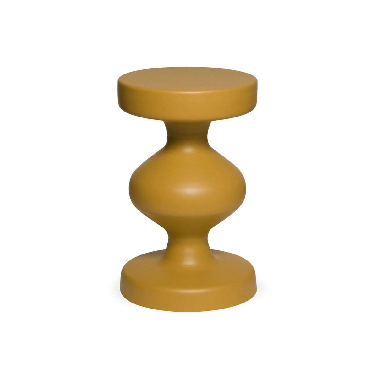 Mesa de apoio o mesa de cabeceira em metal, hawa, mostarda, 29.5x29.5x48.5 cm