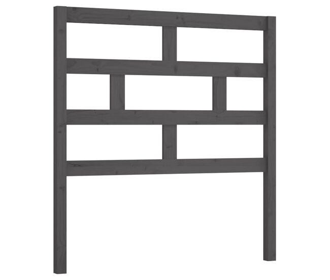 Vidaxl cabeceira de cama 96x4x100 cm pinho maciço cinzento