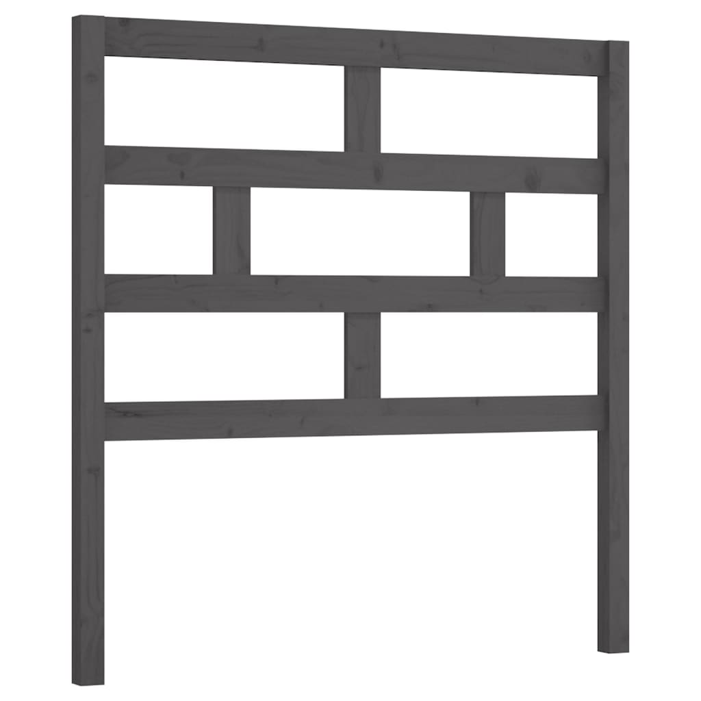 Vidaxl cabeceira de cama 106x4x100 cm pinho maciço cinzento
