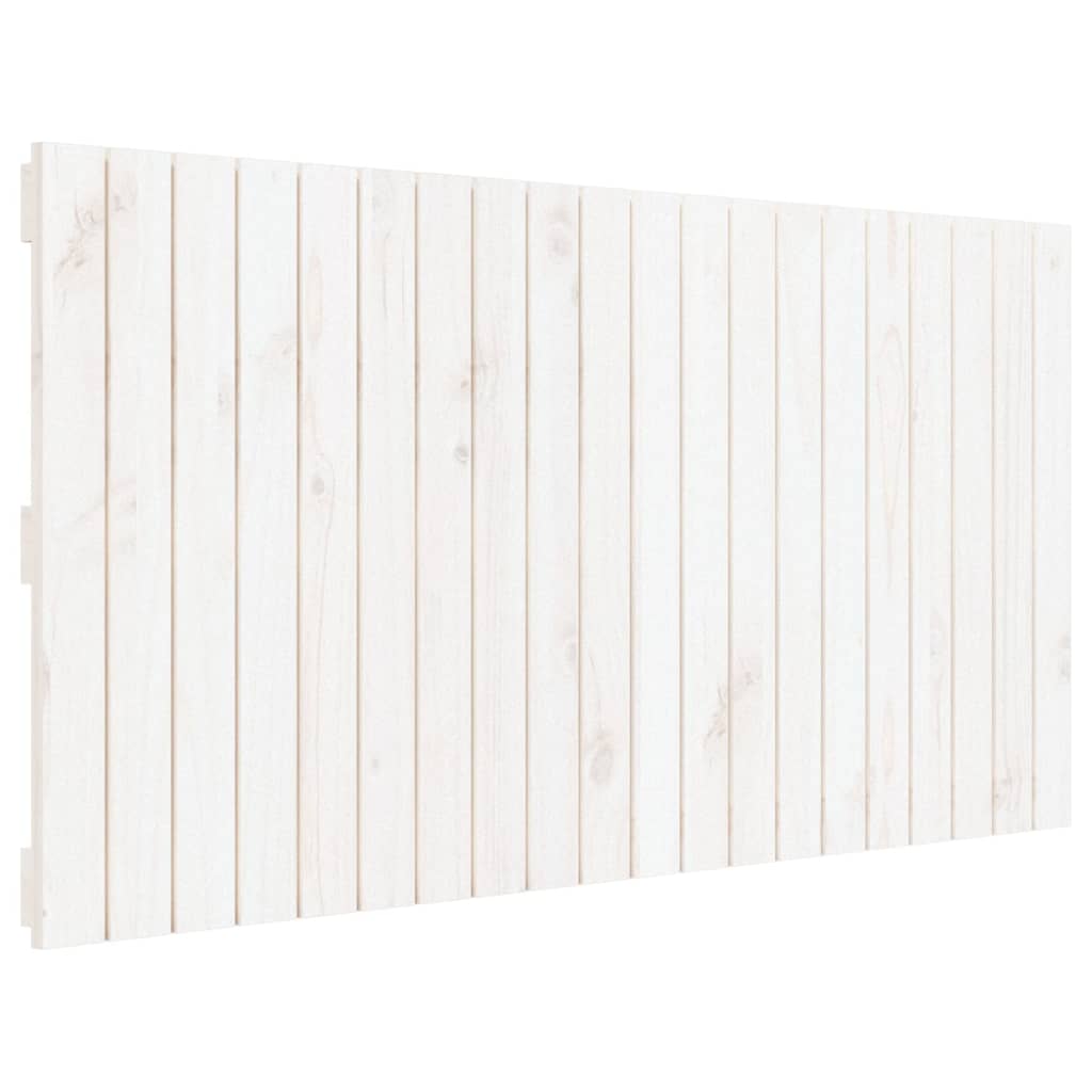 Vidaxl cabeceira de parede 127,5x3x60 cm pinho maciço branco
