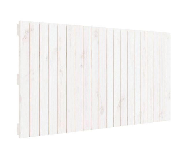 Vidaxl cabeceira de parede 127,5x3x60 cm pinho maciço branco
