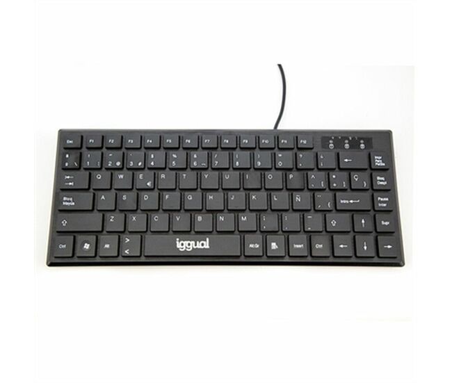 Clavier iggual clavier usb compacto tkl slim tkl-usb noir noir