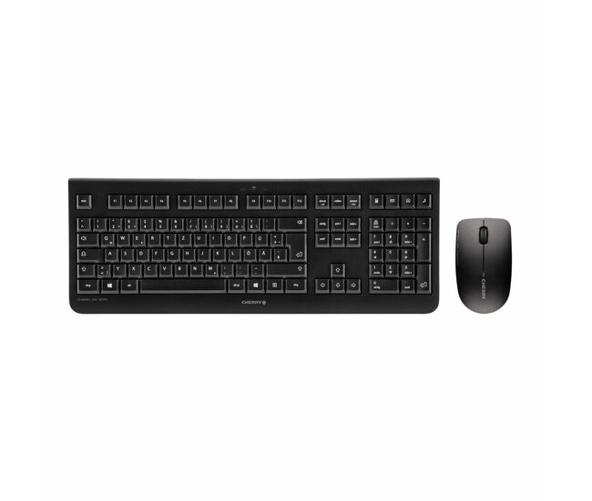 Clavier e rato sans fil cherry jd-0710es-2 noir qwerty espanhol qwerty
