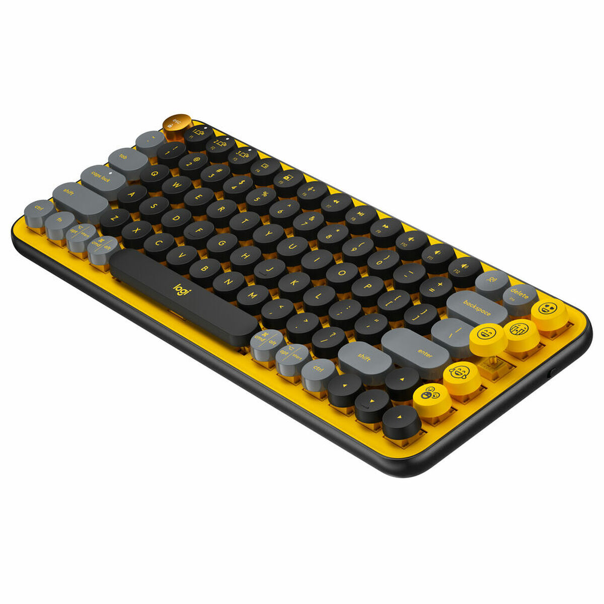 Teclado logitech pop francês amarelo azerty