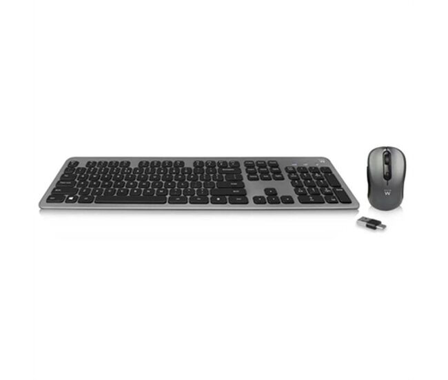 Clavier e rato ewent ew3272 noir qwerty espanhol qwerty
