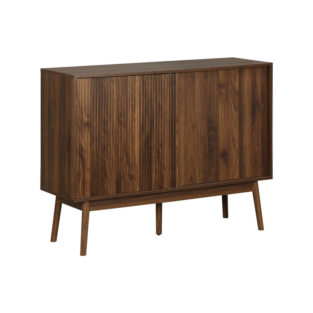 Arca de armazenamento com decoração de madeira ,115cm, linear, madeira escura, 115x39.5x90 cm