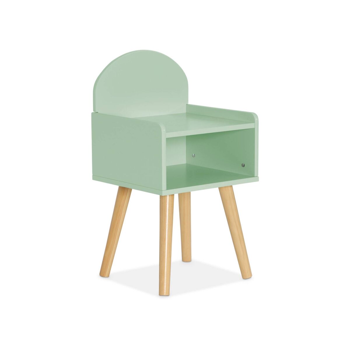Mesa de cabeceira para crianças, nephos, verde, 30x28x55.6 cm