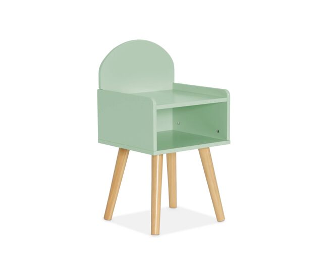 Mesa de cabeceira para crianças, nephos, verde, 30x28x55.6 cm