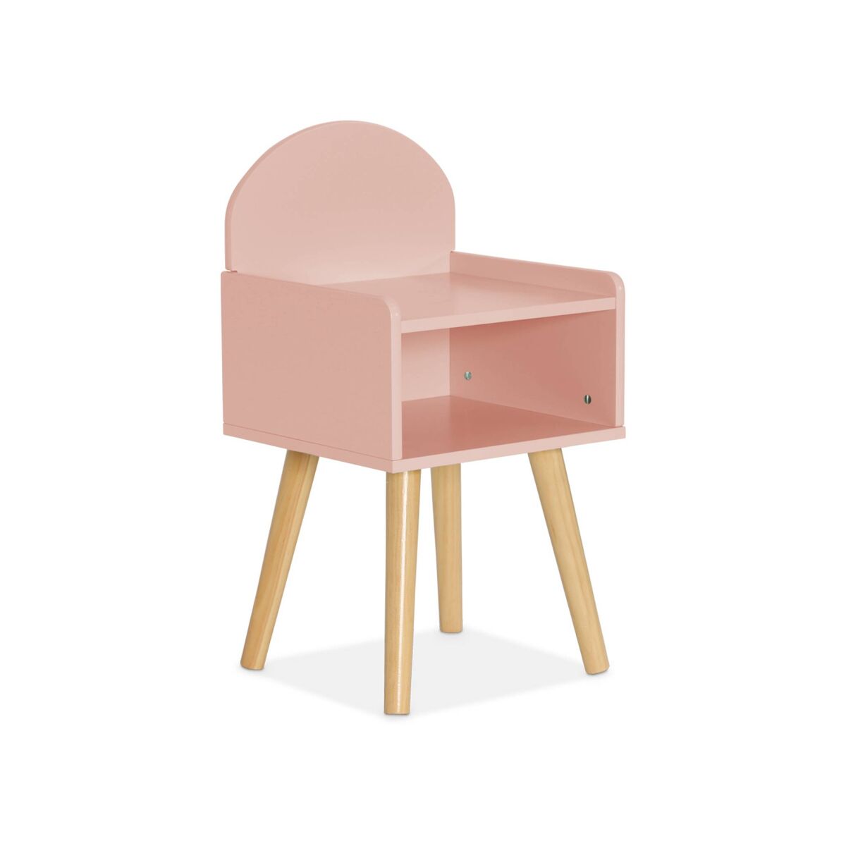 Mesa de cabeceira para enfants, nephos, rosa, 30x28x55.6 cm