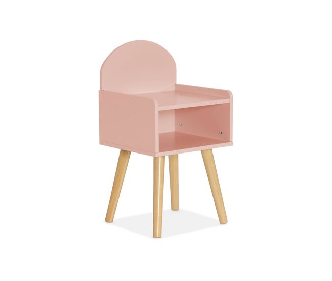 Mesa de cabeceira para enfants, nephos, rosa, 30x28x55.6 cm