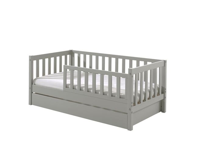 Cama vipack tod 70x140 incluindo estrado e gaveta gris