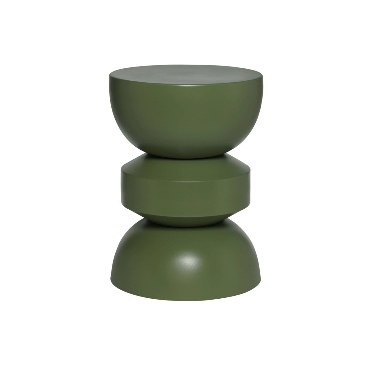 Mesa auxiliar, final de sofá, mesa de cabeceira de metal, assa, verde, 32x32x43.5 cm