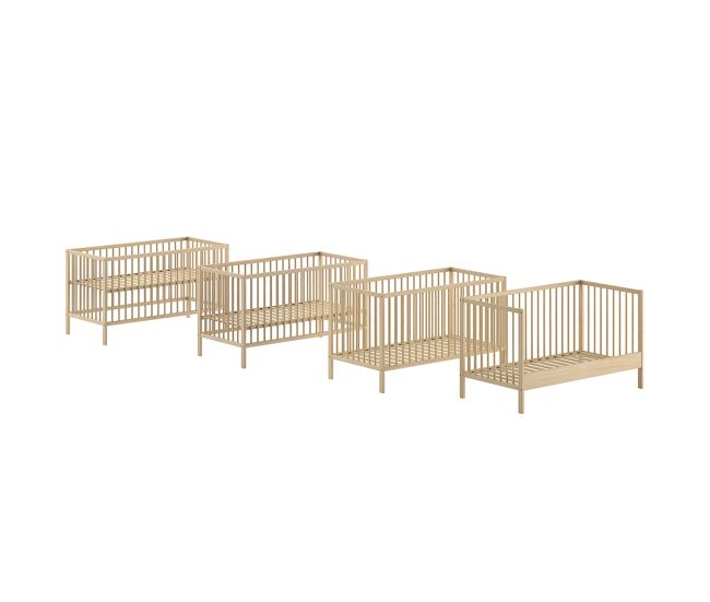 Berço evolutivo 70x140 e trocador vipack meryl madeira