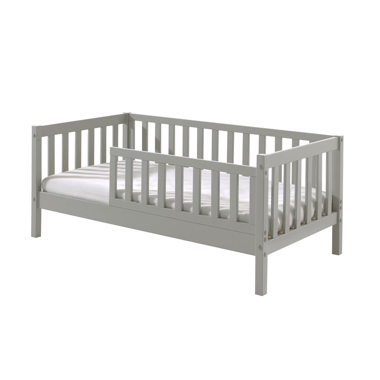Cama vipack tod 70x140 com estrado de ripas gris
