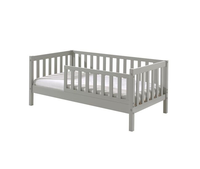 Cama vipack tod 70x140 com estrado de ripas gris