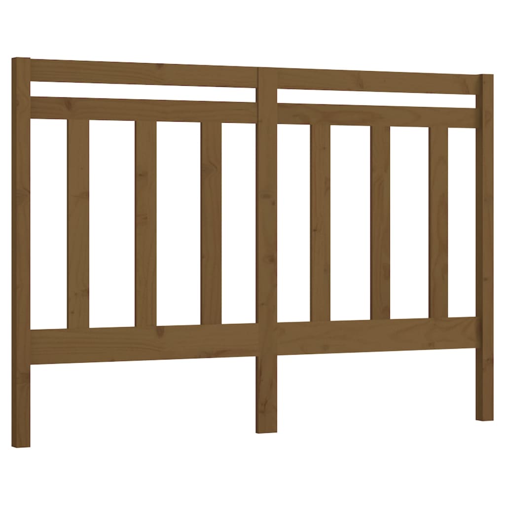 Vidaxl cabeceira de cama 141x4x100 cm pinho maciço castanho mel