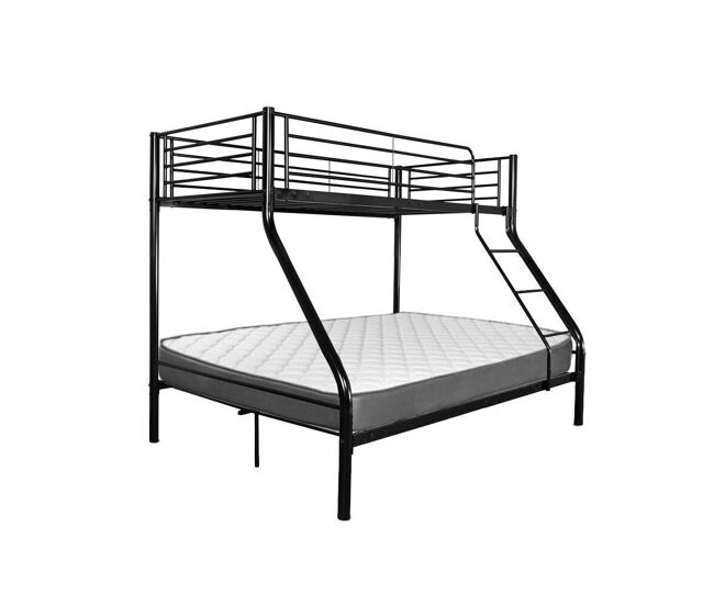 Beliche duplo metálico as121 com colchão de 135 cm