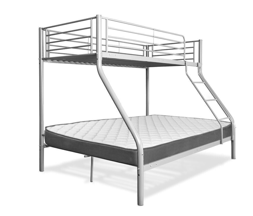 Beliche duplo metálico as121 com colchão de 135 cm