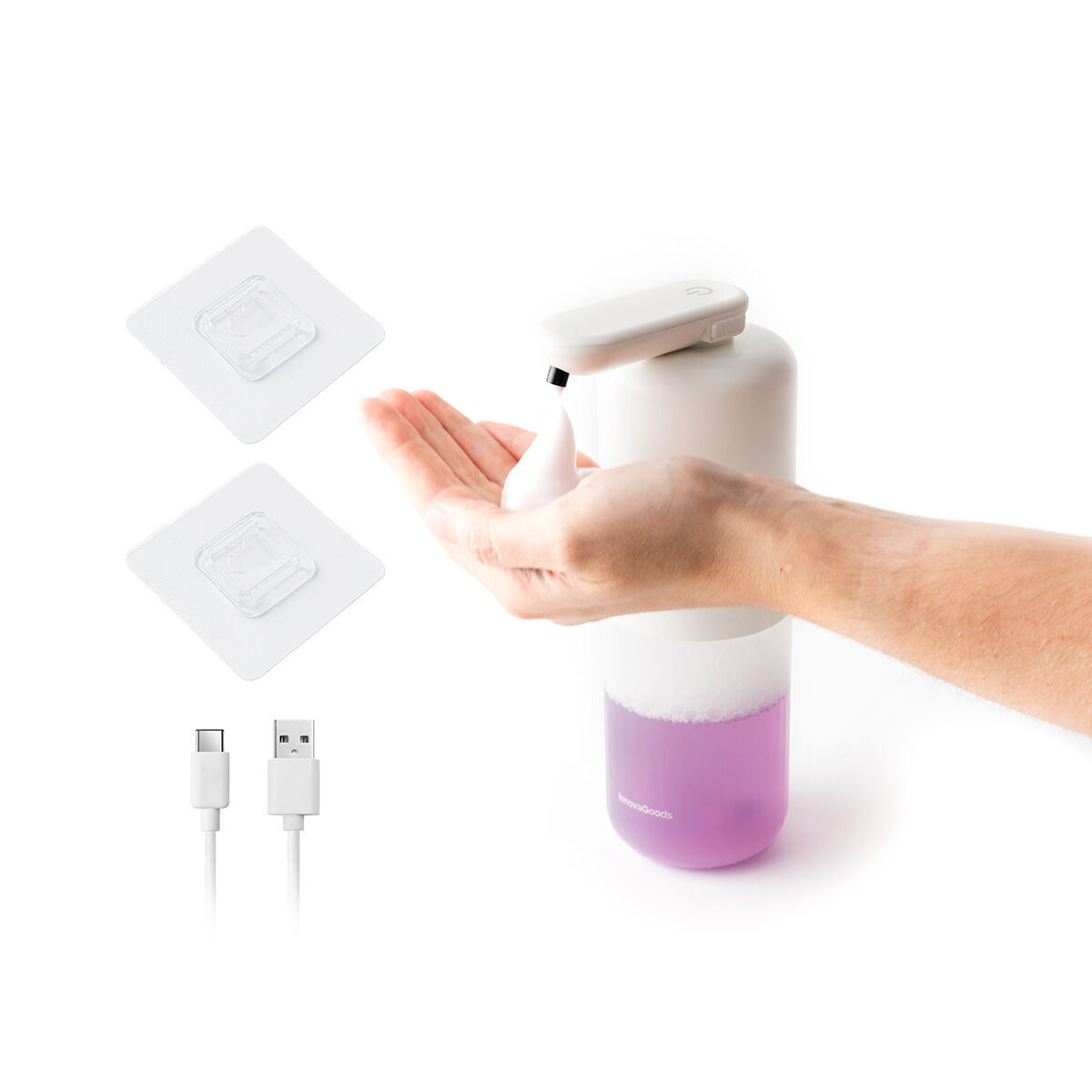 Dispensador automático recarregável de sabonete em espuma bitefom innovagoods