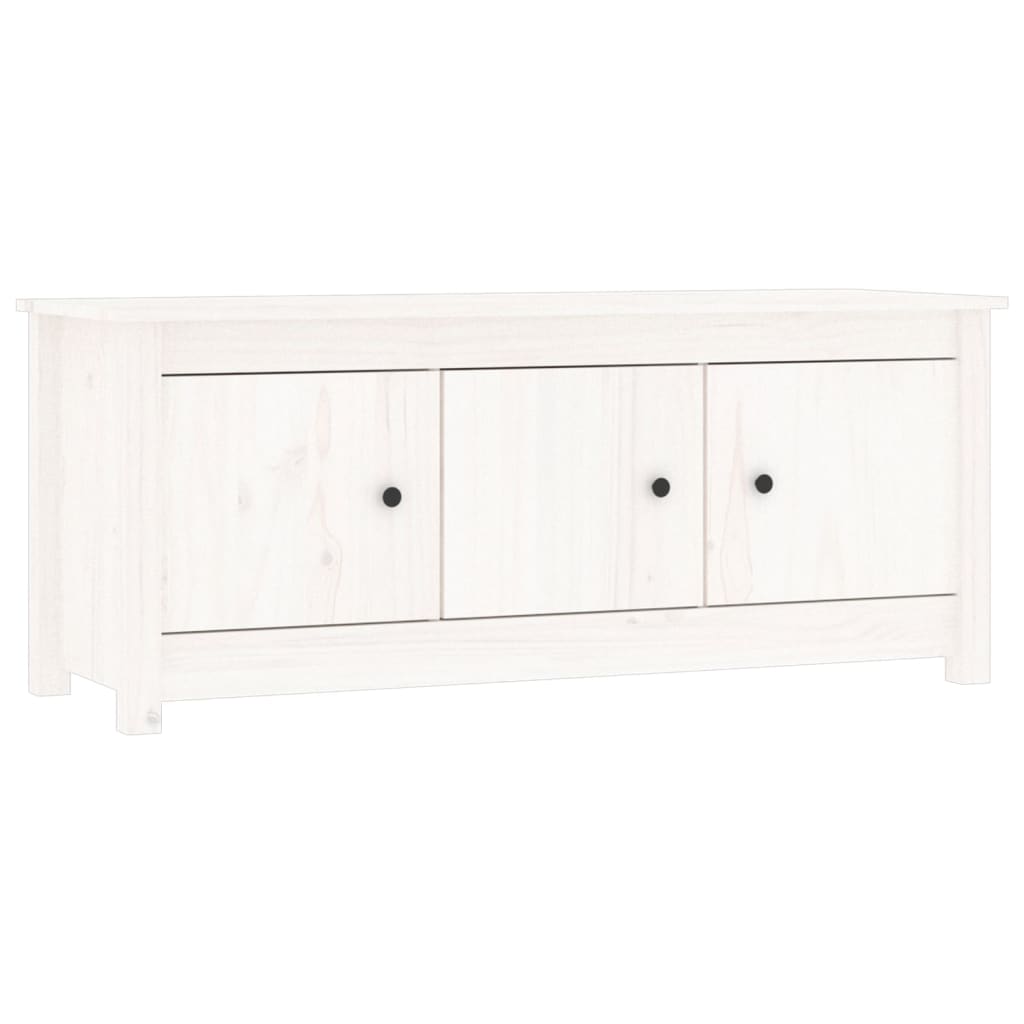 Vidaxl sapateira 110x38x45,5 cm pinho maciço branco
