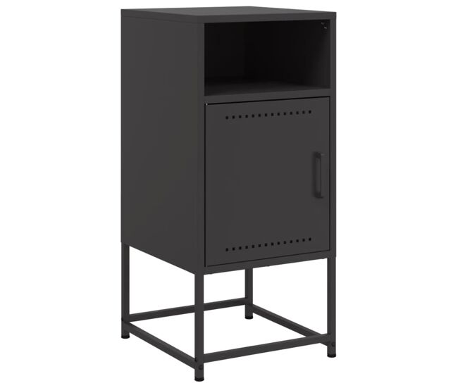 Vidaxl mesa de cabeceira 36x39x78 cm aço preto
