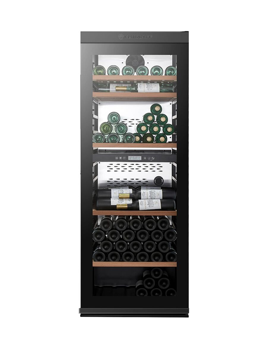 Cave de Vinho conectada CLIMADIFF MILLESIME190DB até 193 garrafas com 2 zonas de temperatura