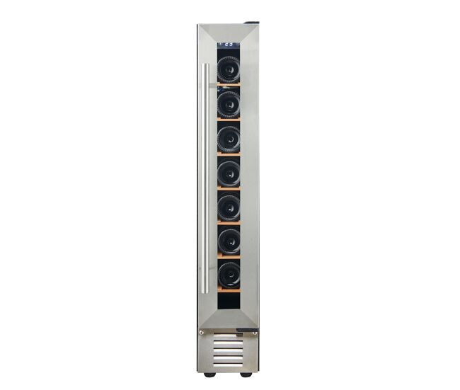 Cave de vinho encastre vinobox 7 design inox até 7 garrafas