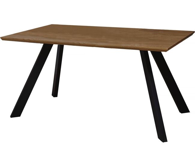 Mesa de jantar "manhattan" carvalho / noir - 160 x 90 x 75,5 cm