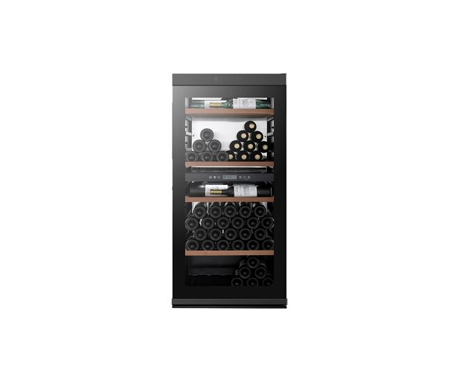 Cave de vinho conectada climadiff millesime140db até 138 garrafas 2 com zonas de temperatura