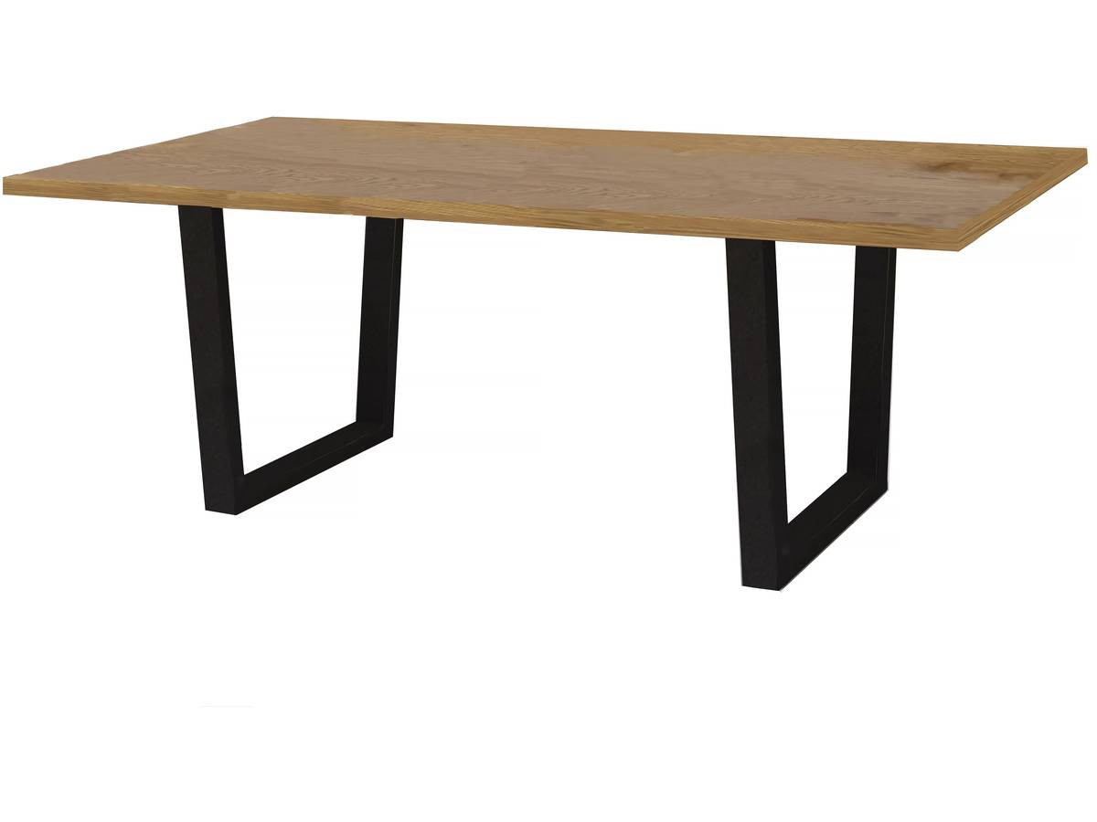 Mesa de jantar "hollywood" - 200 x 100 x 76 cm - cor: carvalho / noir