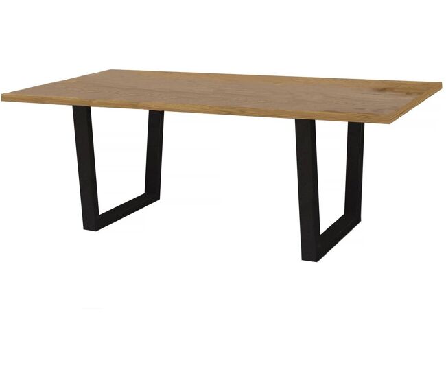Mesa de jantar "hollywood" - 200 x 100 x 76 cm - cor: carvalho / noir