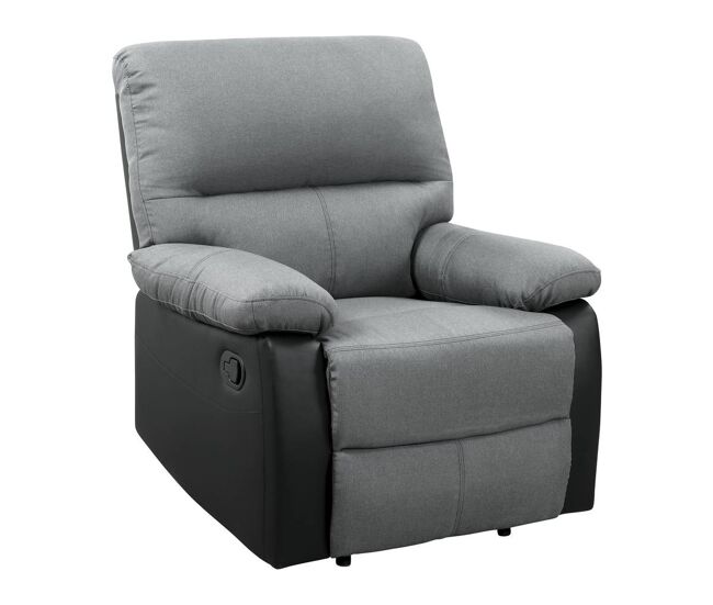 Poltrona de relaxamento "lincoln" - 90 x 89 x 103 cm - noir/gris escuro