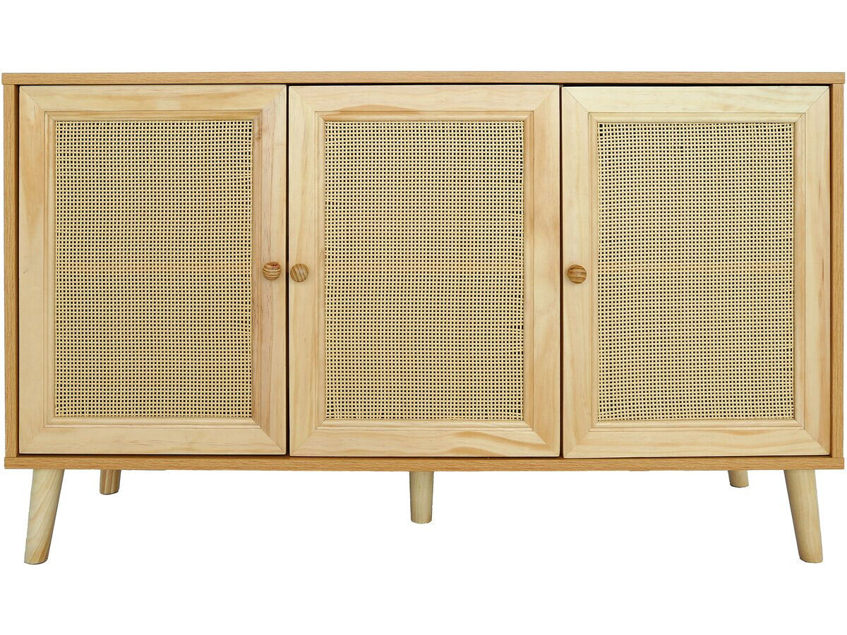 Aparador estilo cana "neuille" - 120 x 40 x 71,5 cm - bege