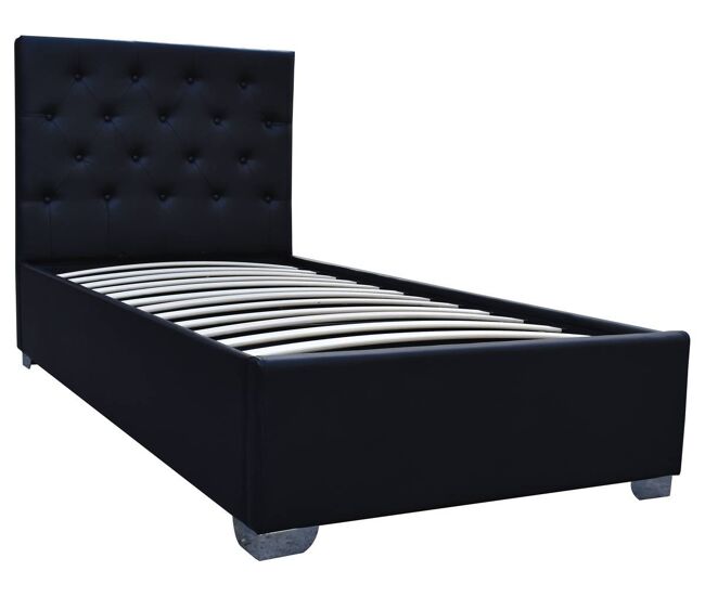 Cama de solteiro com baú "tino" - 90 × 190 cm - noir
