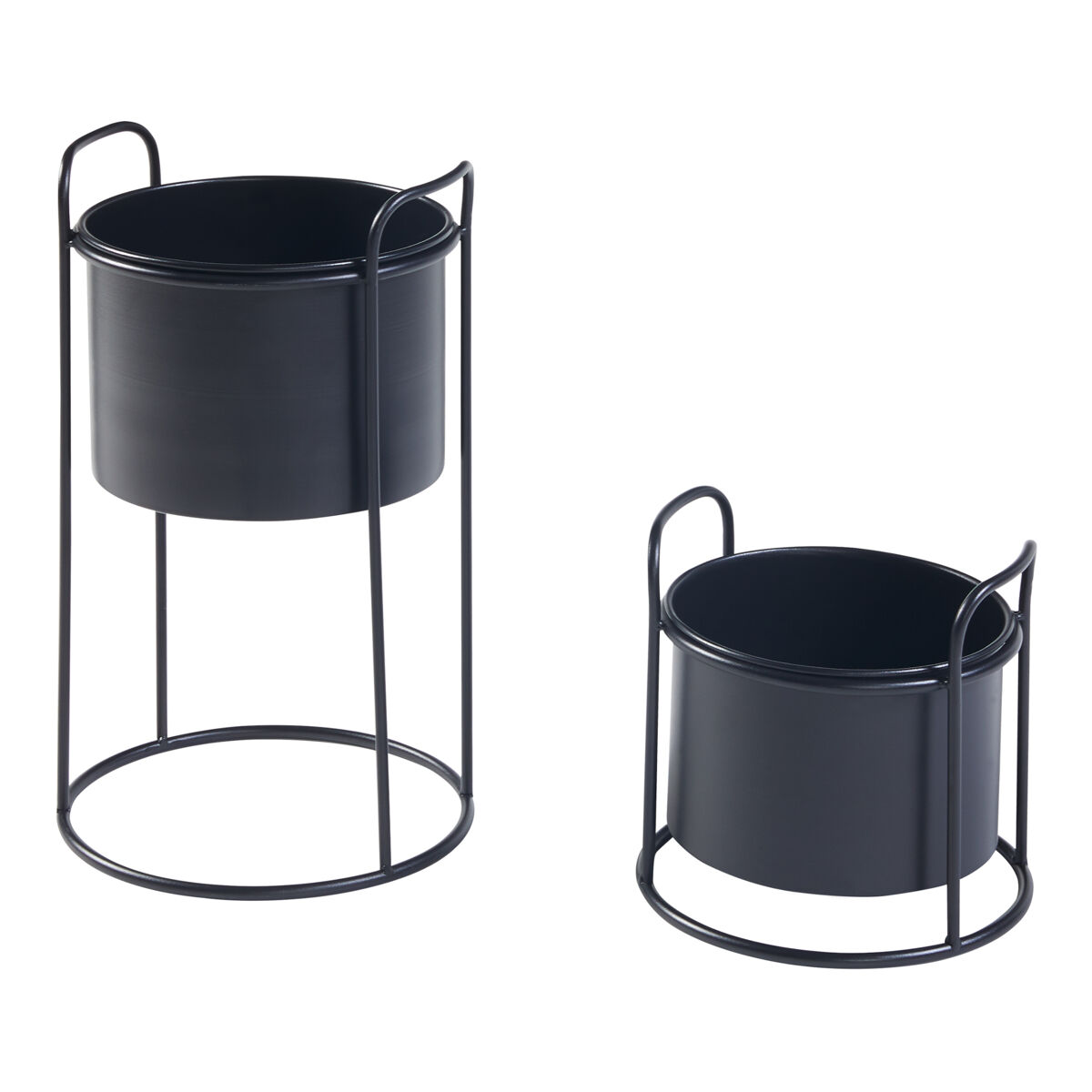 Conjunto de 2 suportes para plantas Orsa com plantadores [en.casa]