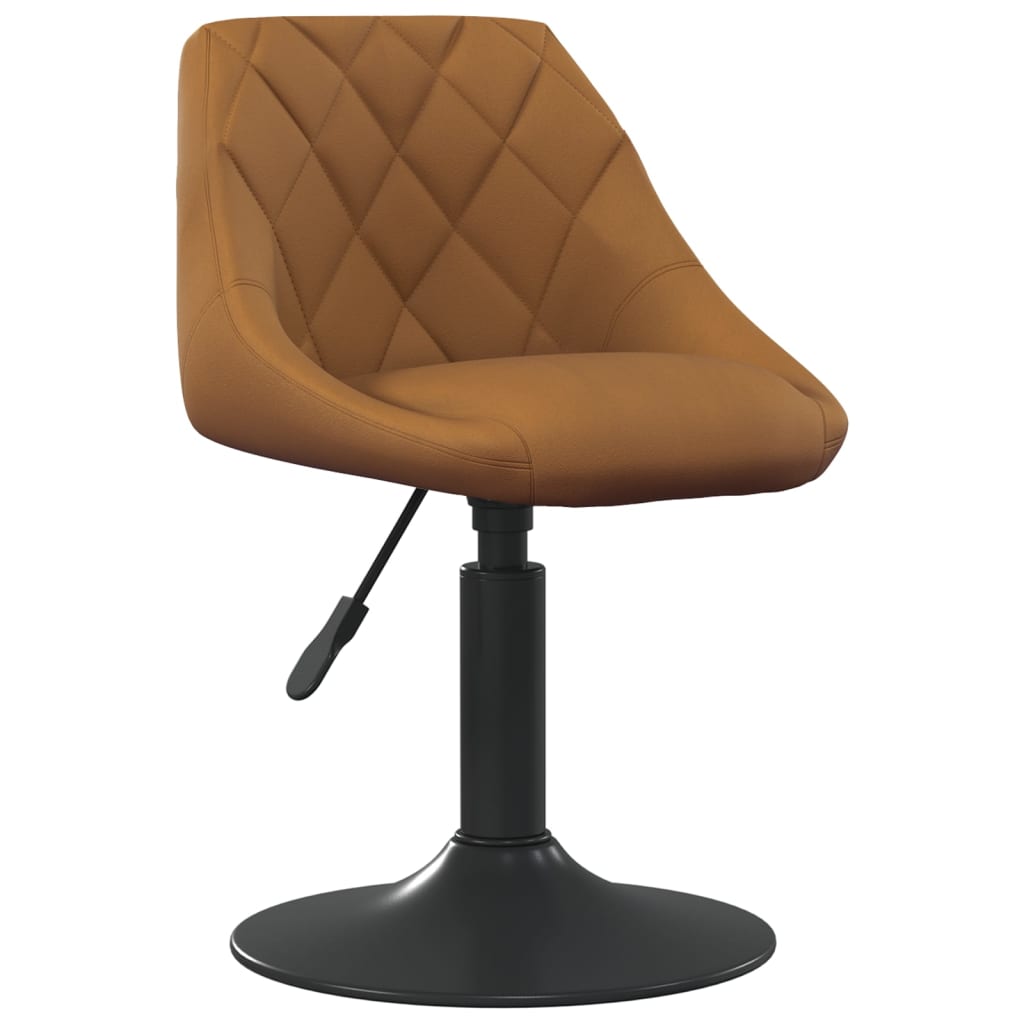 Vidaxl cadeira de jantar veludo castanho