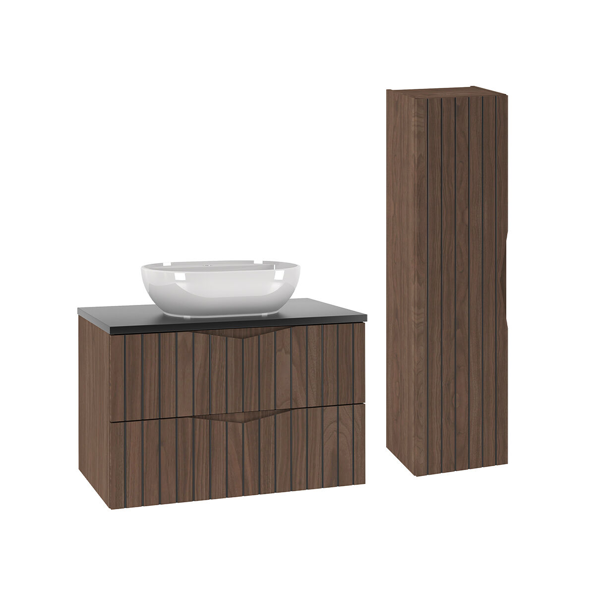 Móvel de lavatório individual de com pedestal Siena