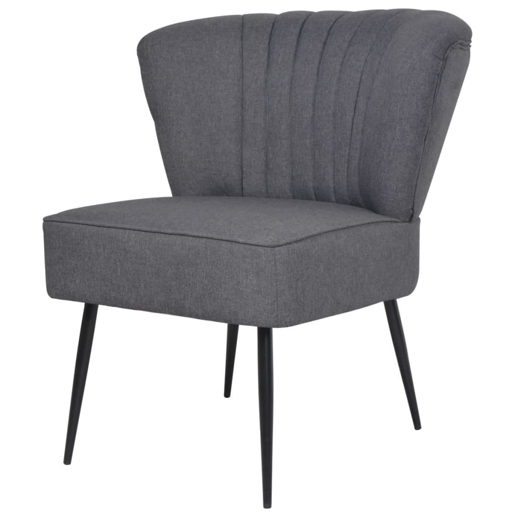 Vidaxl cadeira de cocktail tecido cinzento-escuro