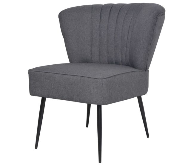 Vidaxl cadeira de cocktail tecido cinzento-escuro